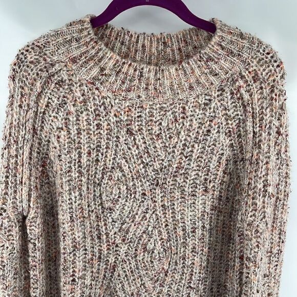 Heartloom chunky cozy knit sweater Alysha crew neck slouchy speckled small EUC - Picture 5 of 14